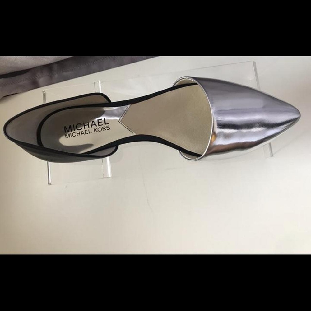 Michael Kors Silver & Black Slip-on Flats